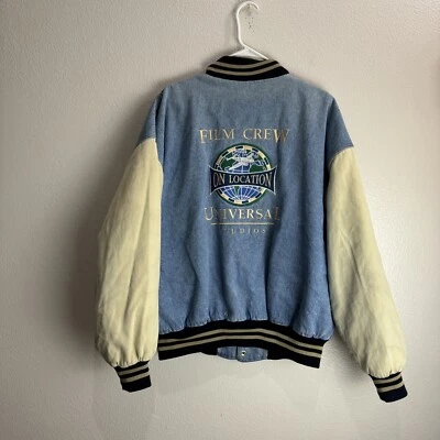 Universal Studios Vintage Film Crew On Location Denim Varsity Size XL - Image 1 of 4