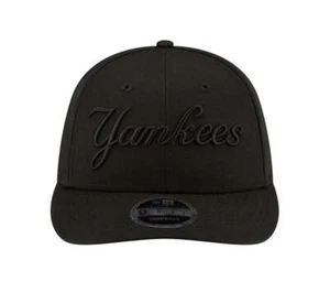 NUEVO CON ETIQUETAS New Era New York Yankees Script Fieltro 9Fifty SnapBack Corona Sombrero Negro MLB - Imagen 1 de 4