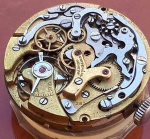 RELOJ CRONO MOVIMIENTO DE COLECCIÓN UNIVERSAL GINEBRA CAL 283 ¡FUNCIONA! PIEZA O REPARACIÓN - Imagen 1 de 11