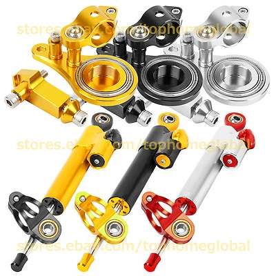 Juego completo de soportes de montaje estabilizador amortiguador de dirección CNC para Kawasaki ZX6R 05-06 Foto 1 de 4