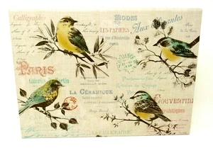 Punch Studio Flip Top Nesting Box Carte Postal Aviary Birds 62734 Small - Picture 1 of 6