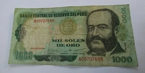 Billete, 1000 Soles De Oro, 1979 Perú - Imagen 1 de 2