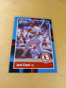 1988 Donruss #183 Jack Clark St. Louis Cardinals Baseballkarte, 1. Basis. (sehr guter Zustand) - Bild 1 von 2