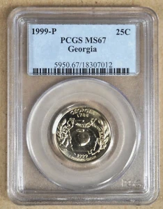 1999-P GEORGIA STATE QUARTER PCGS MS67 307012 - Picture 1 of 2