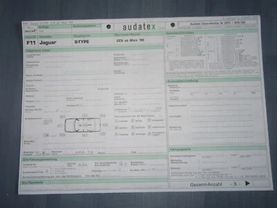 Jaguar S-Type CCX ab März 99 Audatex Typenbogen Explosionszeichnung - Bild 1 von 4