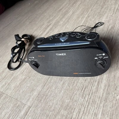 Timex T715 XBBU Redi-Set Dual Alarm Clock Radio AM/FM Large Display Mode Tested - Image 1 of 4