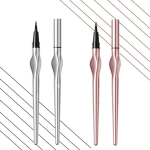 Waterproof Eyebrow Microblading Pen 3D Tattoo Liquid Ink 2 Fork Brow Pencil - Picture 1 of 9