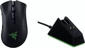 Razer DeathAdder V2 Pro Gaming Mouse Dual Wireless Ergonomic RGB mit Dock Black - Bild 1 von 7