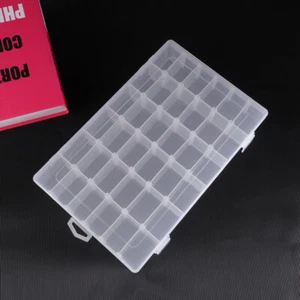 Portable 36-Grid Adjustable Jewelry Organizer Storage Container Bedroom - Picture 1 of 12