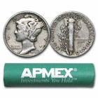 90% Silver Mercury Dime 50-Coin Roll (1916-1929)