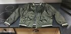 Rare hidden fashion.com green bomber jacket with Embossed birds on back UK small