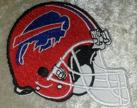 Buffalo Bills 3.5" Helmet Iron On Embroidered Patch ~US Seller~FREE Ship Cover