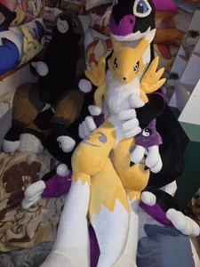 Muñeco de peluche Digimon Renamon 170 cm juguete de peluche almohada digital monstruo anime regalo - Imagen 1 de 4