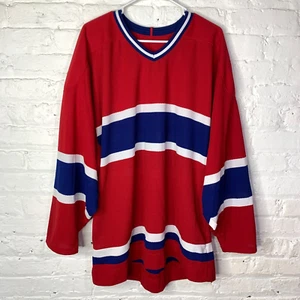 VINTAGE Montreal Canadiens Hockey Trikot Herren Large rot blau CCM NHL Hockey - Bild 1 von 4