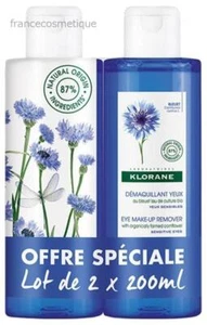 Klorane Eye Make-Up Remover with Cornflower 2 x 200ml - Picture 1 of 1