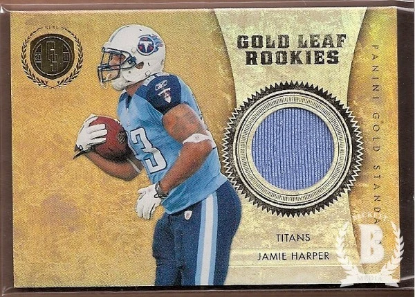 2011 Panini Gold Standard Gold Leaf Rookies Material Jamie Harper Jersey /299 FB - Image 1 of 1