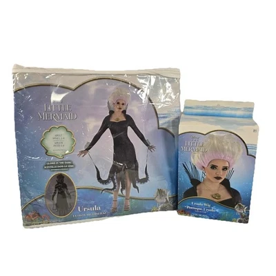 Disfraz Sirenita Disney Úrsula Adulto Talla S 2-4 De Lujo y Peluca Halloween Foto 1 de 4