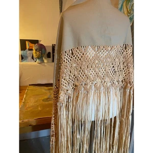 Scialle, macramè, tovaglia vintage anni 60 70 boho hippie - Foto 1 di 5