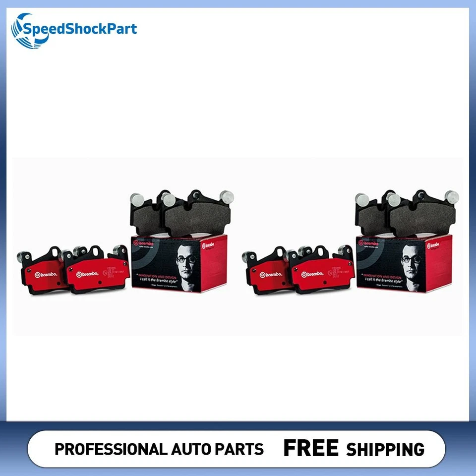 Brembo Front & Rear Disc Brake Pad Set for 2014-2018 Fiat 500L Foto 1 de 3