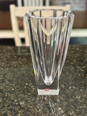 Jarrón Orrefors Odyssey Cristal 9 1/4" Lars Hellsten Suecia 4700-22 Vidrio Foto 1 de 4