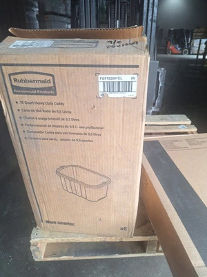 Caja de 6 Carrito desinfectante Rubbermaid comercial FG9T8200yYEL 8 pulgadas, 2 1/2 galones Foto 1 de 4