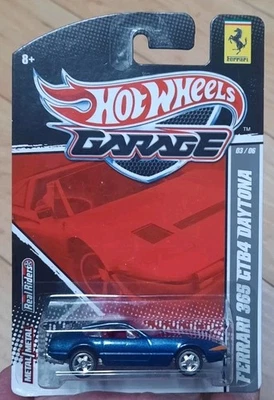 Hot Wheels Garage Ferrari 365 GTB4 Daytona #3/6 Blue Real Riders c.2010 Foto 1 de 4