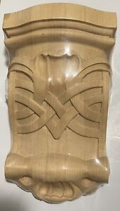 Decorative Carved Maple Wood Corbel Lattice Design Countertop Bracket Support