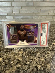 2020 Topps Ufc Knockout Derrick Lewis One-two PSA 8 Purple /25 Relic - Picture 1 of 6