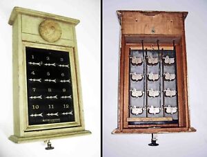 12 Room c1890 HOTEL Telegraph ANNUNCIATOR BOX made by Nutting & Goodwin - Conn