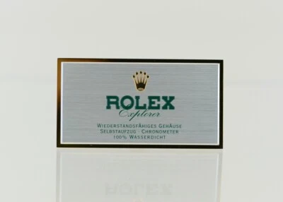 Rolex "Explorer" Aufstellschild 8,5x4,5cm  - Bild 1 von 2
