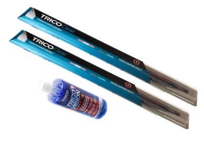 Fiat 124 to 132 Trico Clear front Wiper Blades & 500ml Wiper Fluid 1967-1976 - image 1 of 3