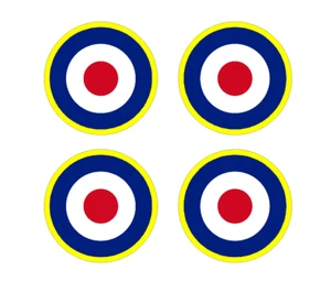 Set of 4 Remote Control (RC9) RAF Roundels 2 3/4" RC Airplane Sticker - Picture 1 of 1