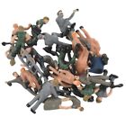 25Pcs 1:87 Figurines Painted Figures Miniatures of Railway Workers with1453