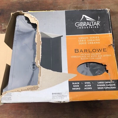 Gibraltar Mailsafe Steel Lockable Security Wall Mount Mailbox Barlowe Key Black - Image 1 of 2