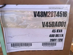 NEW in BOX - EATON V48M28T4516 45 KVA, 3 phase, 480 DELTA 208Y/120 TRANSFORMER - Picture 1 of 4