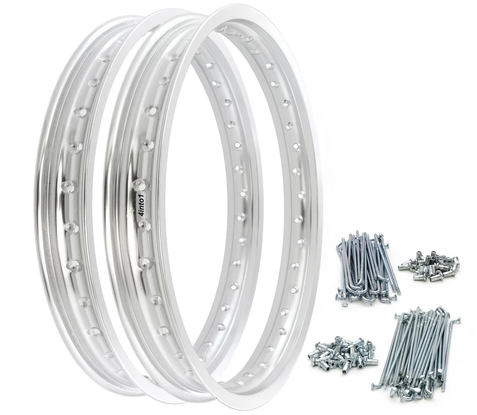 Rising Sun Silver Aluminum Rim & Spoke Set - Honda CB750F - 1975 1976 - Image 1 of 1