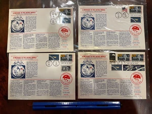 Apollo 11 SCHOEN C76 Space 1969 FDC 4 diff Covers Oversized "Mercury 1193" !! - Picture 1 of 2
