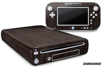 Skin Decal Wrap for Nintendo Wii U Gaming Console & Controller Sticker DARKWOOD - Image 1 of 2
