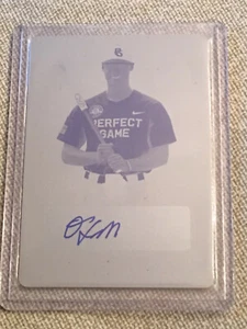 OSIRIS JOHNSON 2017 LEAF PERFECT GAME AUTOGRAPH PRINT PLATE #1/1 MARLINS RC - Picture 1 of 2