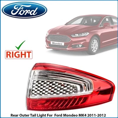 Right Side LED Outer Rear Tail Light Stop Lamp For Ford Mondeo MK4 2011-2012 - Image 1 of 4