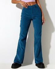MOTEL ROCKS Bootleg Jeans in Cord Blue (MR91)