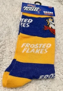 Kelloggs Frosted Flakes Novelty Crazy Socks Gift Mens Size 6-12 Crew - Picture 1 of 2