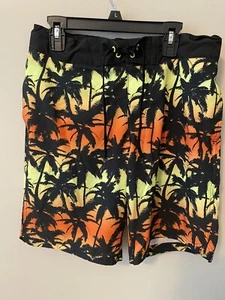 Art Class Boys Kids Swim Trunks Surf Palm Trees Sunset Shorts Size 18 - Picture 1 of 7