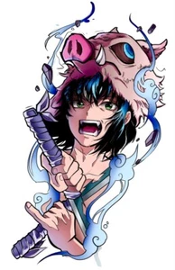 Calcomanías adhesivas de vinilo Demon Slayer Inosuke Hashibira de 3"- 6" - Imagen 1 de 1