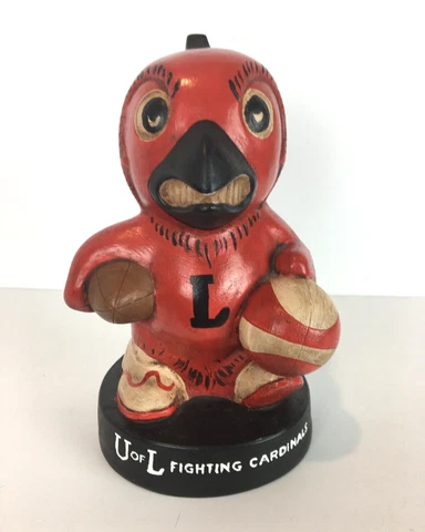 Vintage University of Louisville Fighting Cardinals Mascot Statue 9" U of L Cover