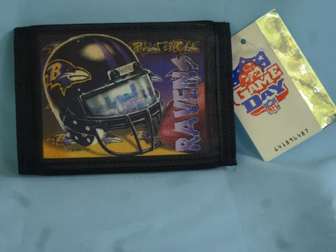BALTIMORE RAVENS  Sublimation Logo TriFold Wallet  NEW! Cover