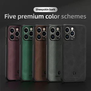 For iPhone 14 15Pro Max 13 12 11 Magnetic PU Leather Hybrid Slim Back Phone Case - Picture 1 of 17