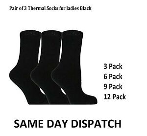 3,6,9,12 Pairs Ladies Thick Insulated Winter Thermal Socks