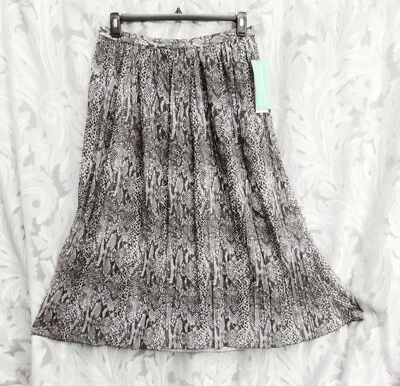 1 件 CATHY DANIELS SNAKESKIN 印花长衬里织布打褶半雪儿裙新品 — 第 1/3 张图片