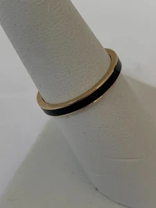 14k Black and yellow gold band size 6.5 - Picture 1 of 9
